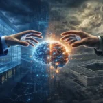 Anthropic CEO Dario Amodei and U.S. Pentagon building representing AI military contract dispute